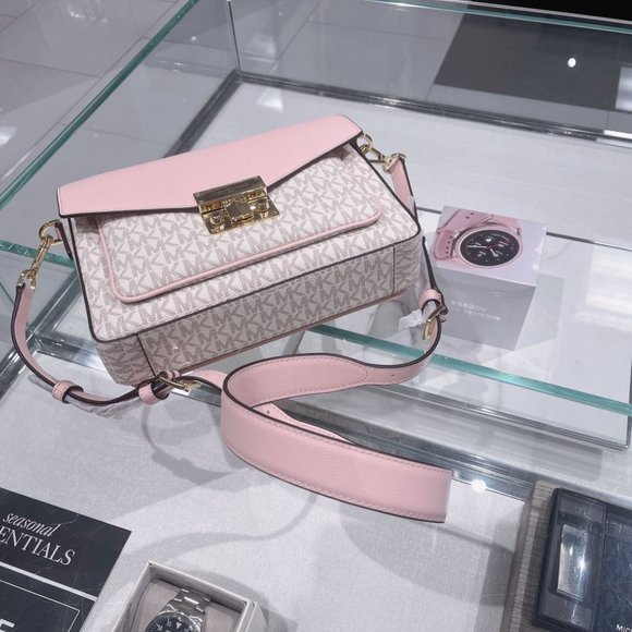 MK Rose Top Handle Medium Messenger Crossbody - Picture 7 of 8